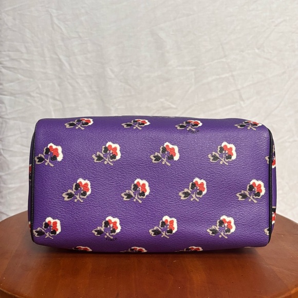 Coach Rowan Purple Floral Mini Satchel Handbag - Picture 5 of 7